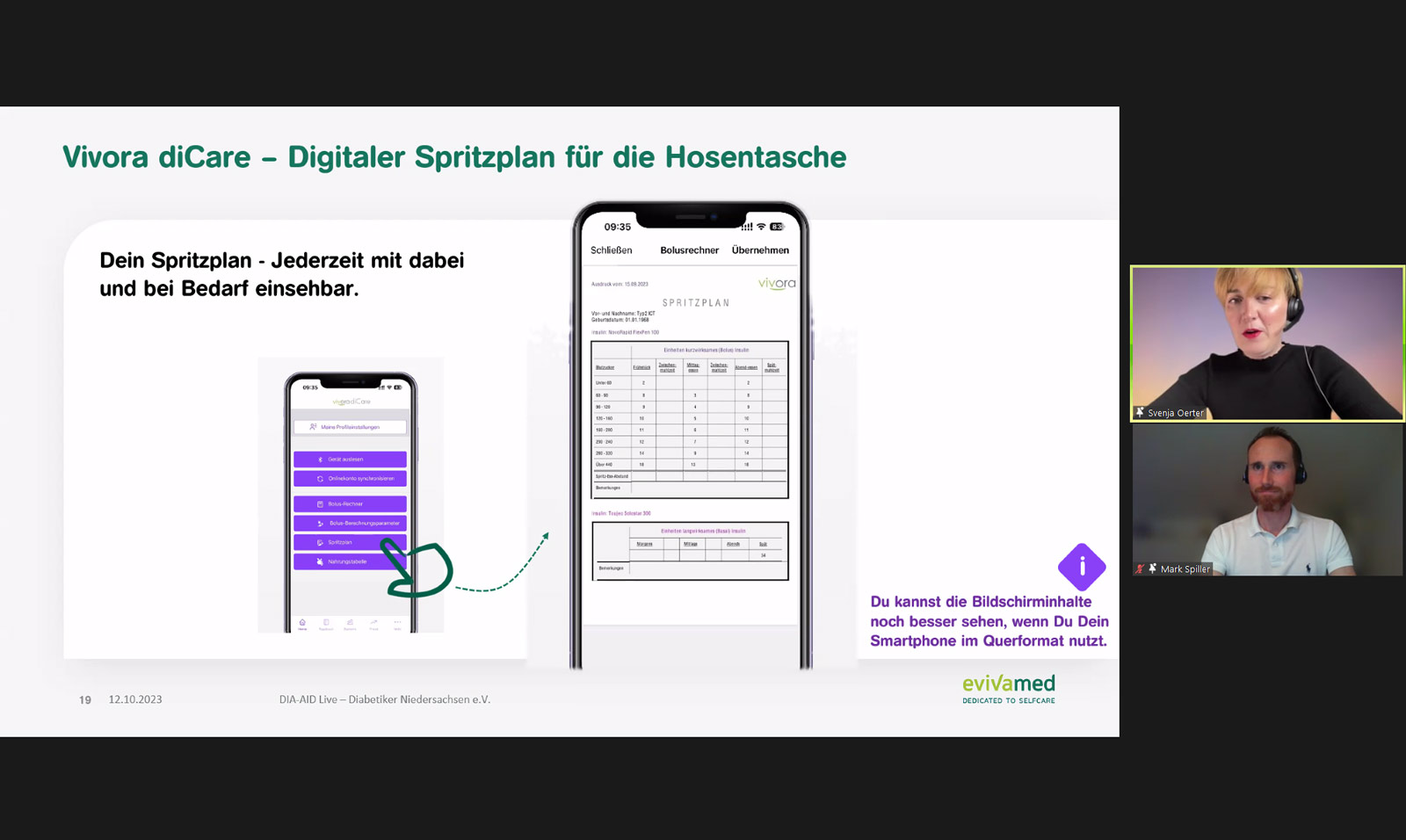 Vivora DiCare - eine App für alles In einer Videokonferenz wird die App vorgestellt